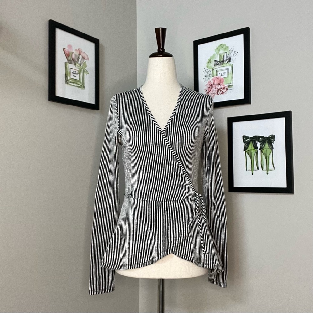 ⚠️ CLEARANCE ⚠️ Caution to the Wind Surplice V-Neck Peplum Blouse